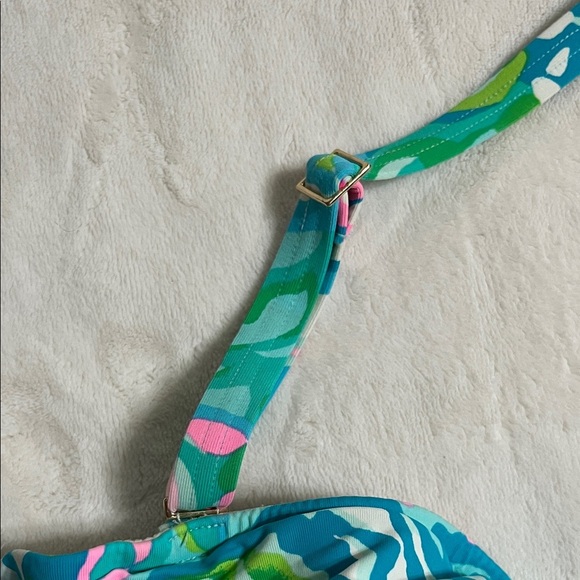 Lilly Pulitzer Teal and Pink One Piece Swimsuit - Picture 7 of 10